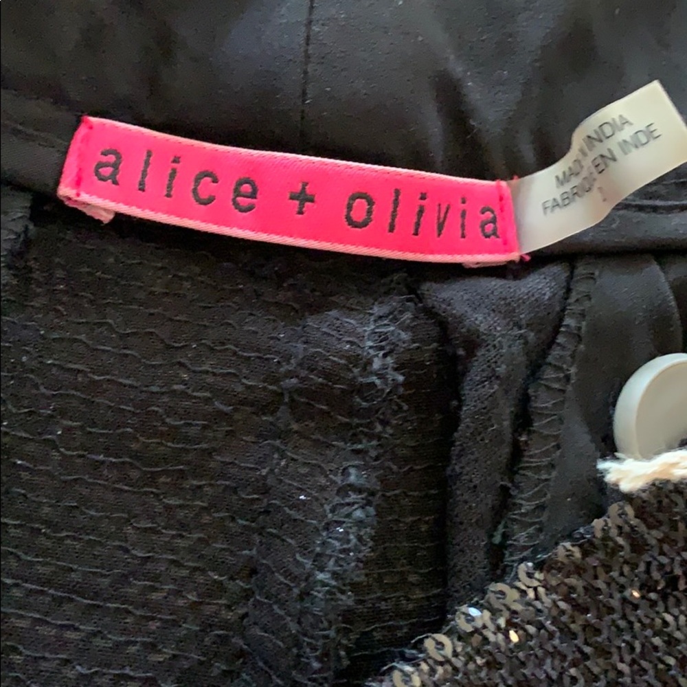 Alice + Olivia Arthur Sequin Pants NWT Size 2 - Picture 4 of 7